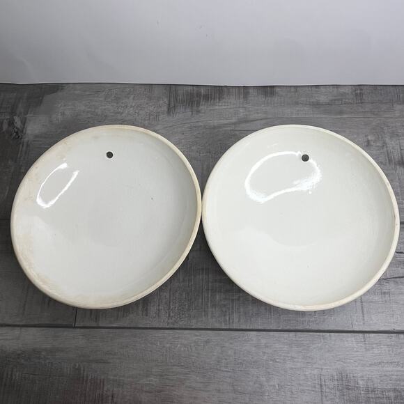 Vintage lot of 2 Handpainted Floral Asian Ceramic Rice Bowl Vented Lids - Picture 4 of 6